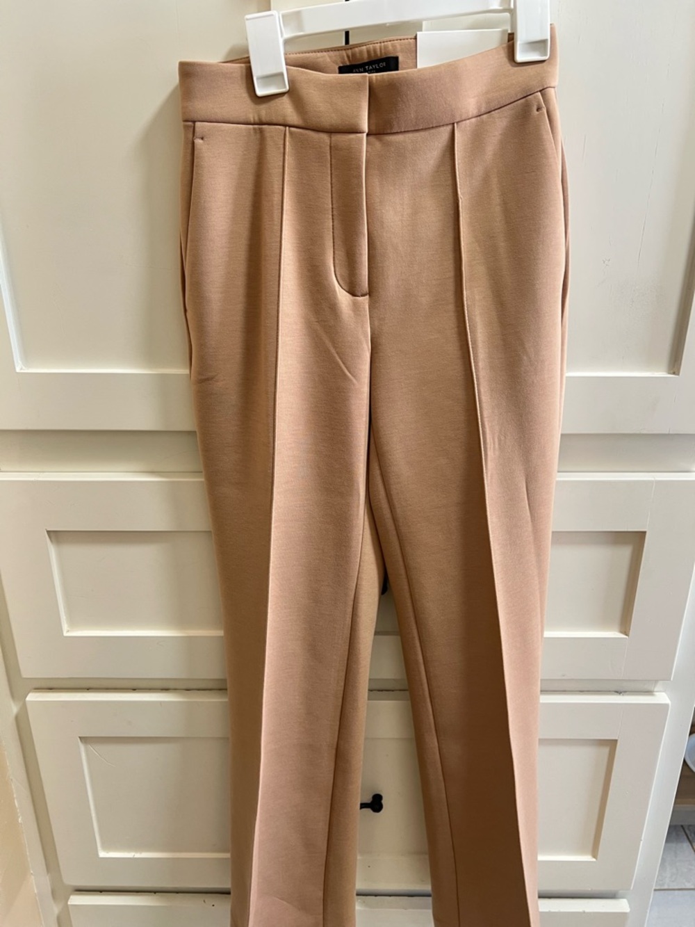 Ann Taylor Women's Blush Beige Tailored Straight Pants